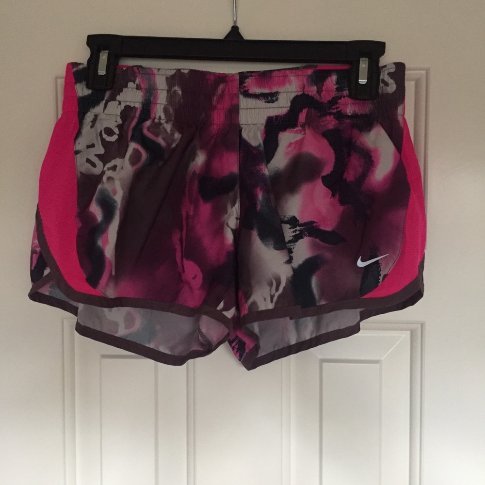Pink Nike running shorts